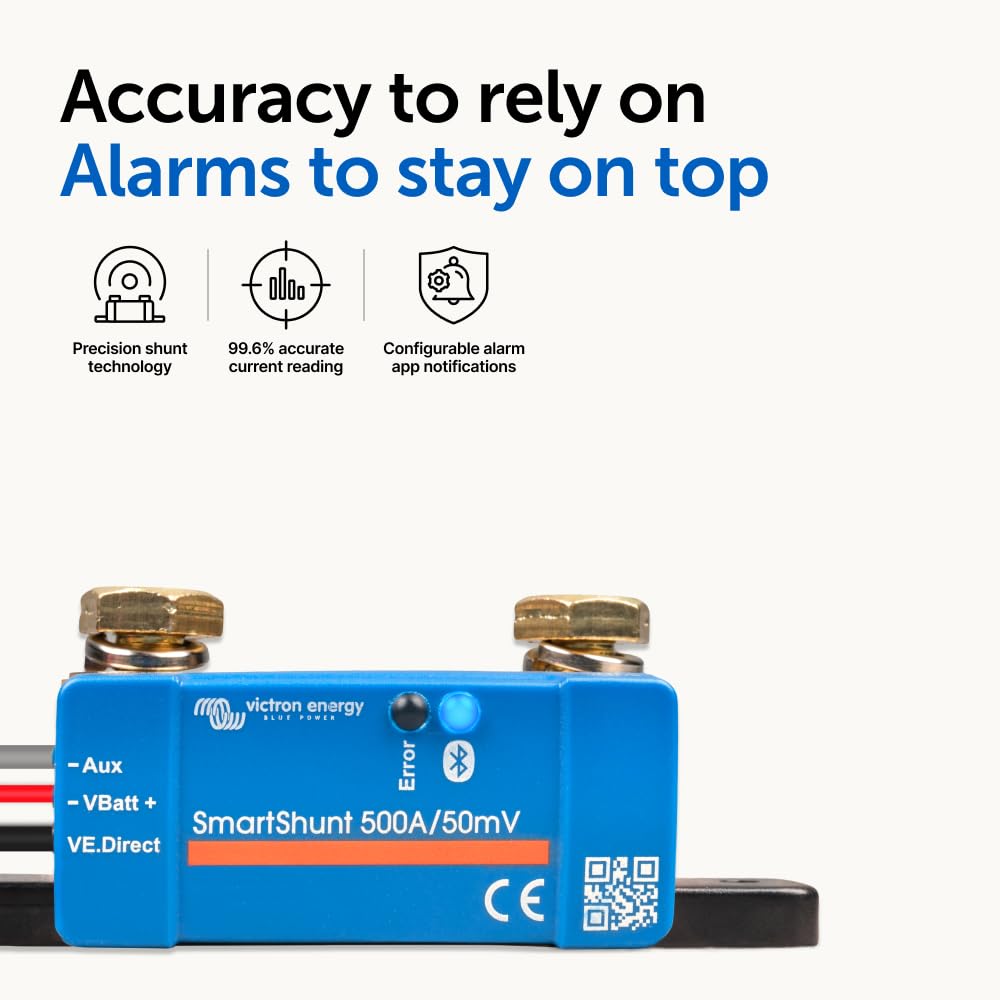 Victron Energy SmartShunt IP65 500 amp Battery Monitor (Bluetooth)