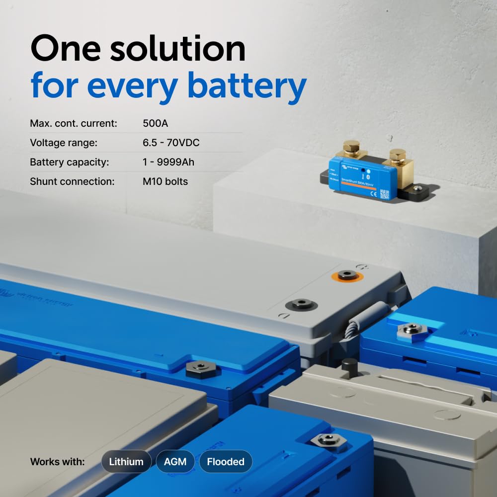Victron Energy SmartShunt IP65 500 amp Battery Monitor (Bluetooth)