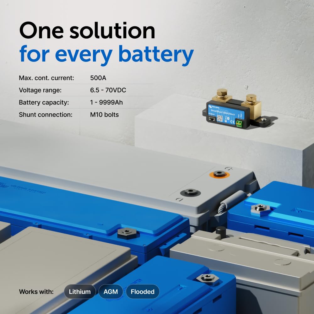 Victron Energy SmartShunt 500 amp Battery Monitor (Bluetooth)