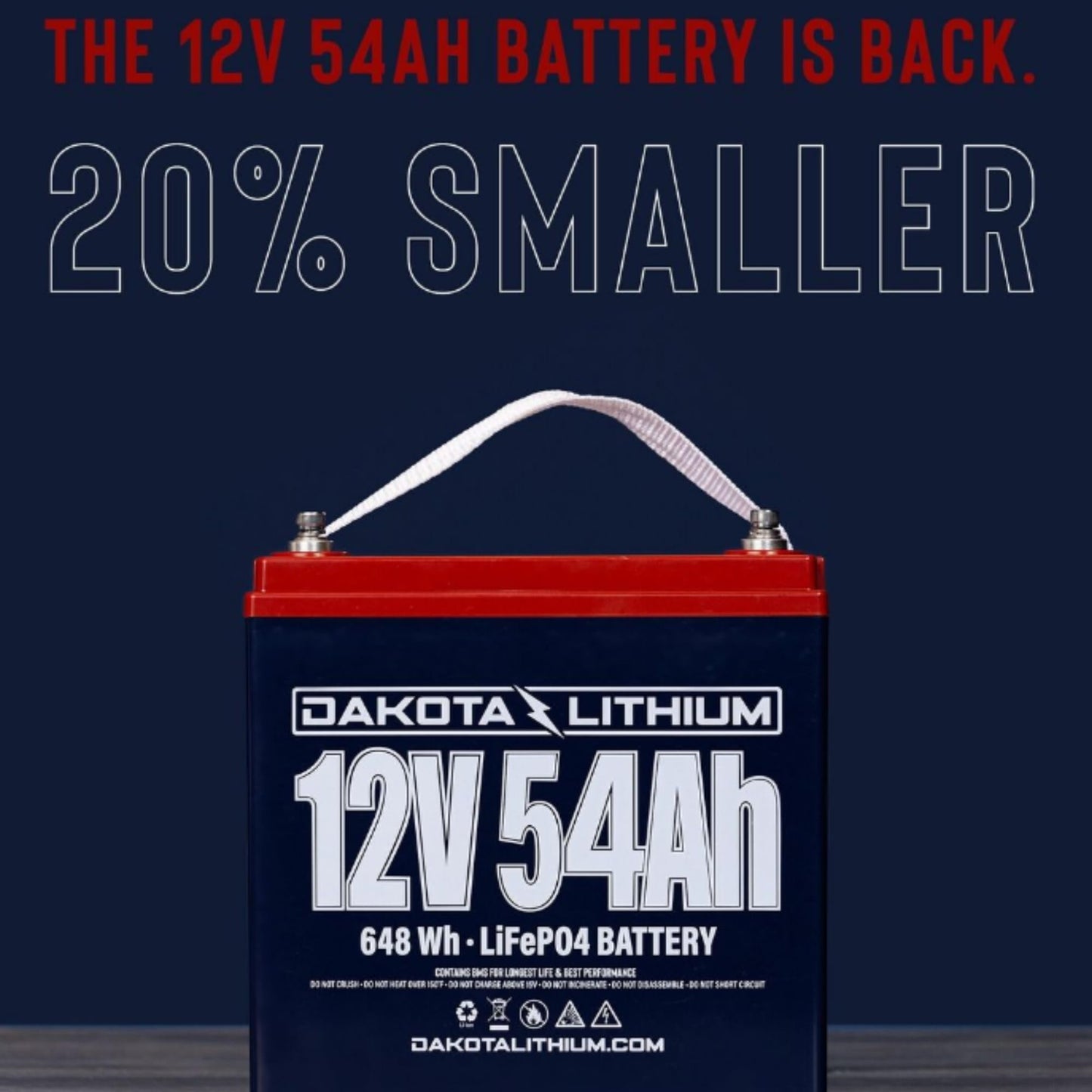 Dakota Lithium – 12V 54Ah LiFePO4 Deep Cycle Battery – 11 Year USA Warranty – For Trolling Motors, Fish Finders, Ice Fishing, Marine, and More – Charger Included