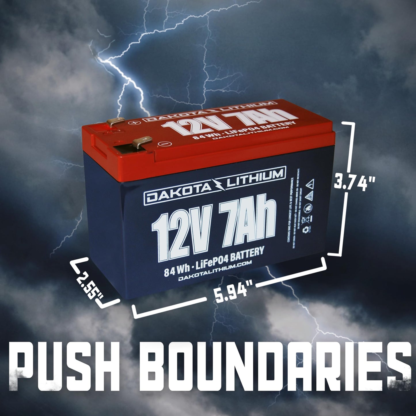 Dakota Lithium – 12V 7Ah LiFePO4 Deep Cycle Battery – 11 Year USA Warranty – Built in BMS – For Ice Fishing, Fish Finders, Outdoor, and More