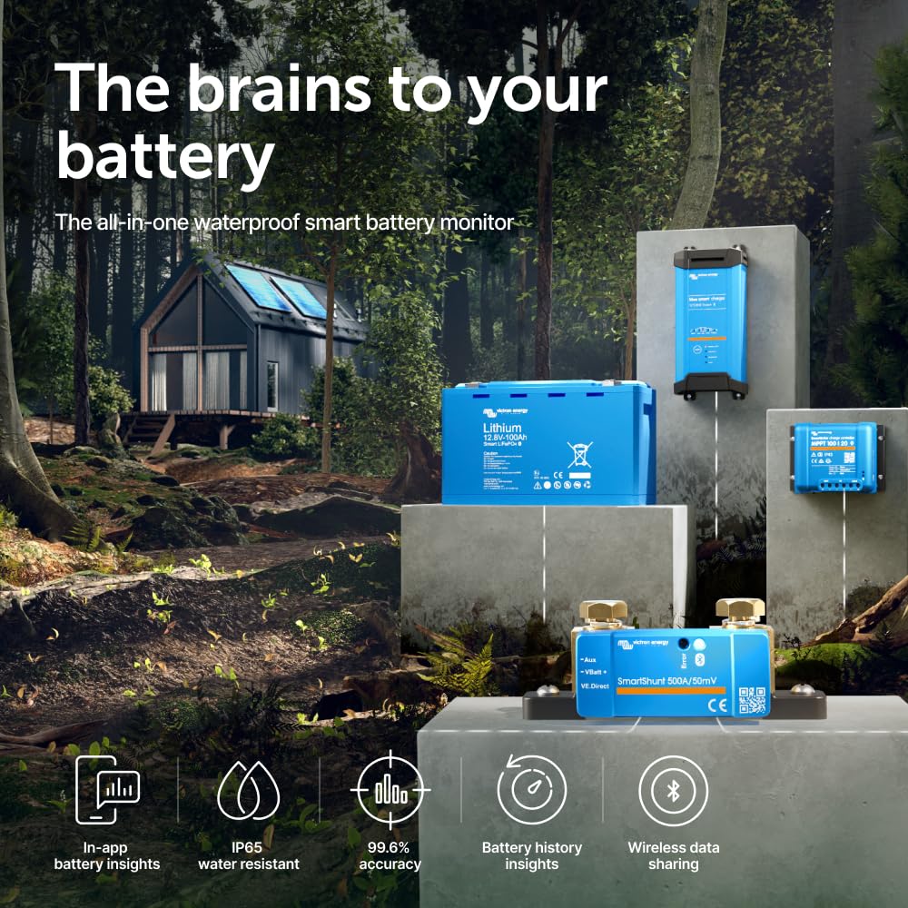 Victron Energy SmartShunt IP65 500 amp Battery Monitor (Bluetooth)