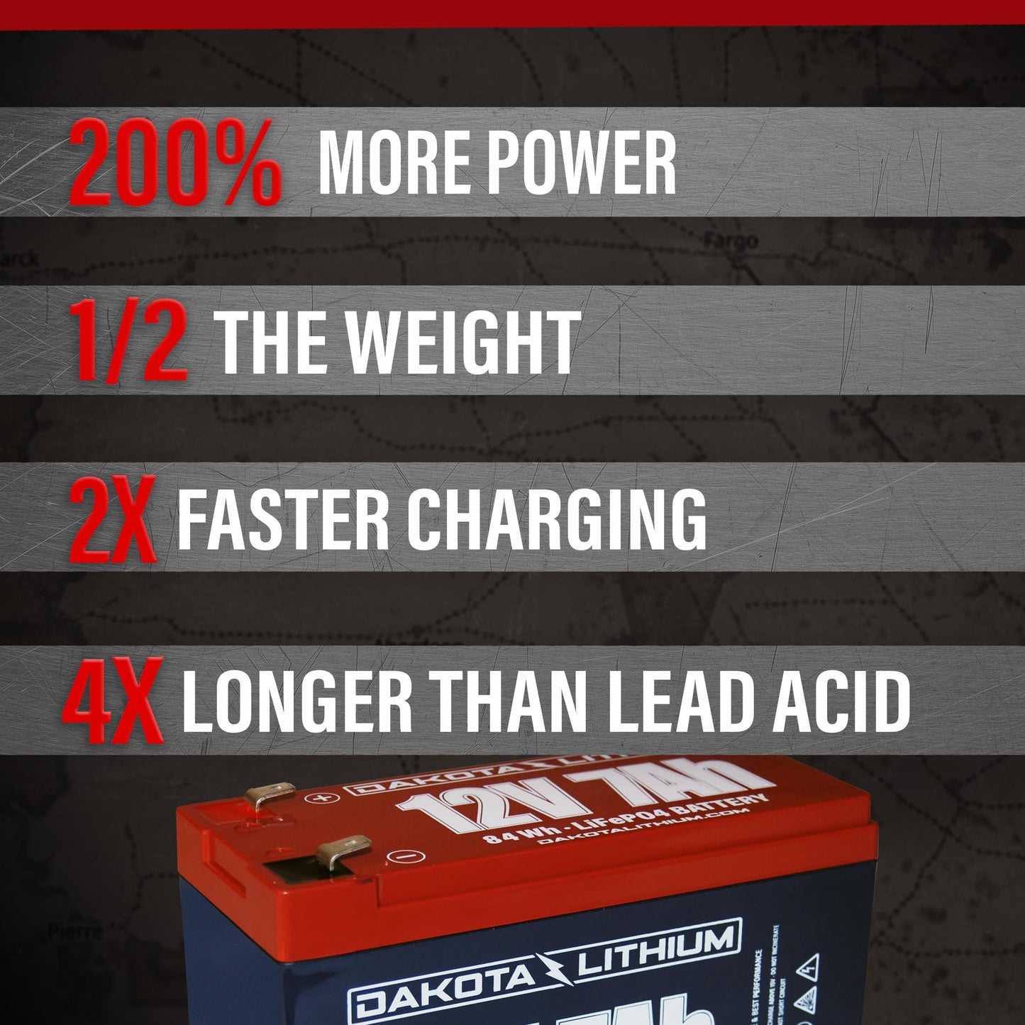Dakota Lithium – 12V 7Ah LiFePO4 Deep Cycle Battery – 11 Year USA Warranty – Built in BMS – For Ice Fishing, Fish Finders, Outdoor, and More