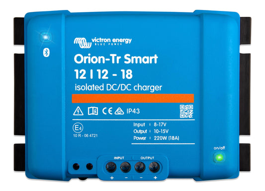 Victron Energy Orion-Tr Smart 12/12-Volt 18 amp 220-Watt DC-DC Charger Isolated (Bluetooth)