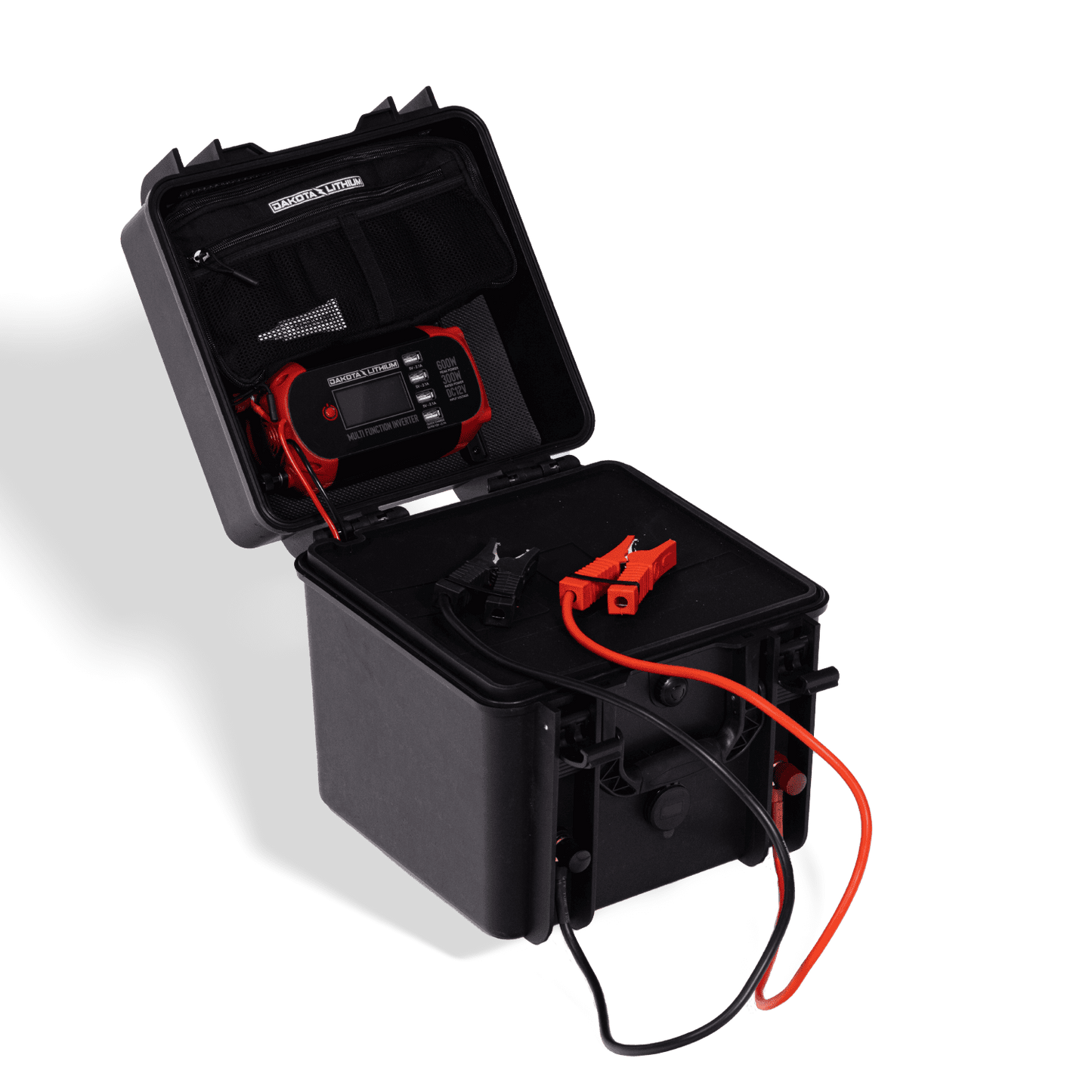 Dakota Lithium - 12V 135Ah Dual Purpose Power Box and 1000CCA LiFePO4 Deep Cycle Starter Battery with Inverter - 11 Year USA Warranty - Waterproof