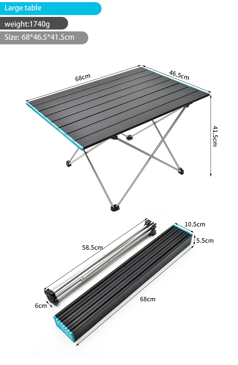 Table pliante en aluminium - Ultralégère 3,75 lbs