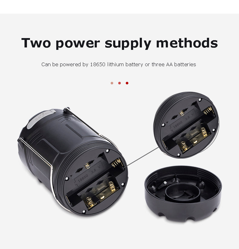 Lanterne, lampe de poche, SOS et lumière rouge - Banque de batteries