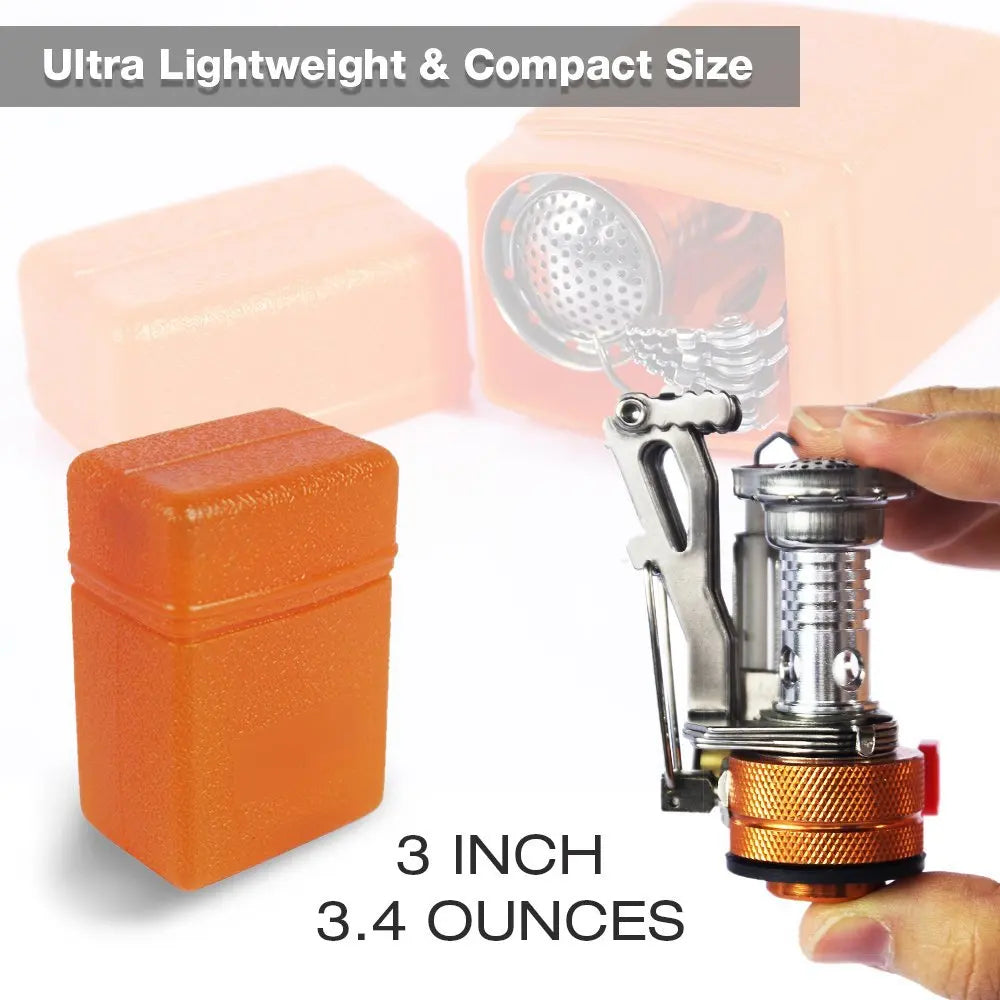 Kit cuisinière à gaz et casserole en aluminium, ultraléger 375g / 0,8lbs