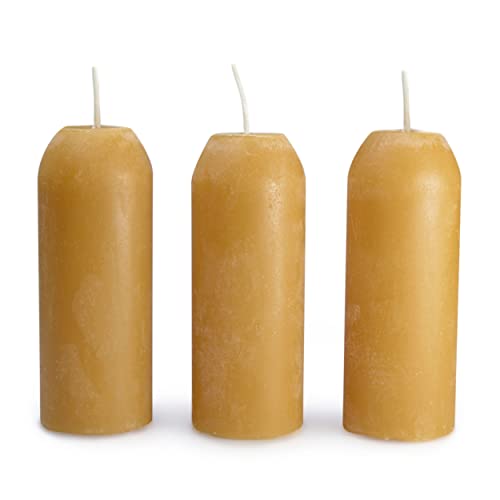 Bougies en cire d'abeille UCO 12 heures pour lanternes à bougies (3,5 pouces), paquet de 3