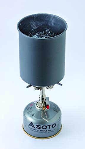 SOTO Thermostack Original Combo - Tasse Thermostack en acier inoxydable de 12 oz + tasse en titane de 14 oz + pot de 750 ml + couvercle de grande taille + confortable (isolation + étui de transport)