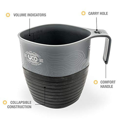 UCO Plastic Collapsible Cup for Camping, Backpacking, and Hiking, 12 Ounces