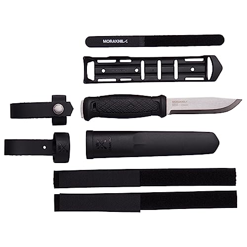 Morakniv Garberg Couteau à lame fixe Full Tang avec lame en acier inoxydable Sandvik et système de montage Molle Multi, 4,3 pouces