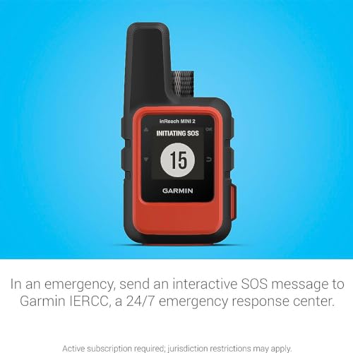 Garmin inReach Mini 2, Lightweight and Compact Satellite Communicator, Hiking Handheld, Orange