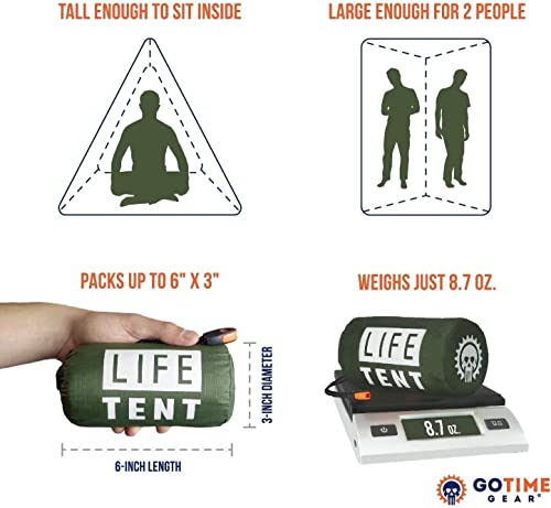 Life Tent Emergency Survival Shelter – 2 Person Bivy Tent
