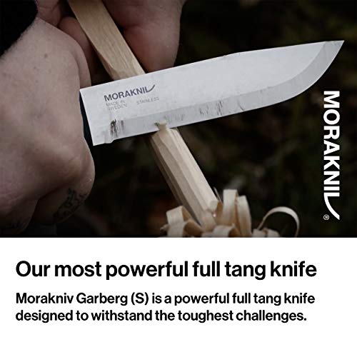 Morakniv Garberg Couteau à lame fixe Full Tang avec lame en acier inoxydable Sandvik et système de montage Molle Multi, 4,3 pouces