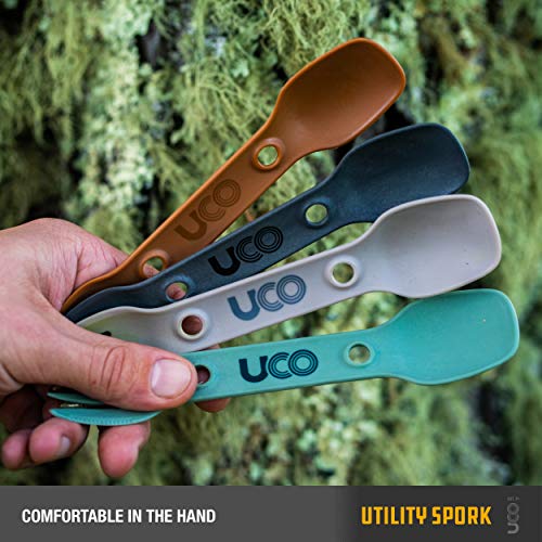 UCO Utility Spork Camping Cuillère-Fourchette-Couteau Ustensile, paquet de 4