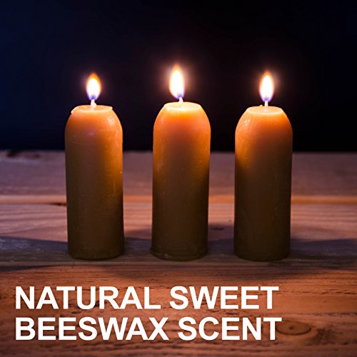 Bougies en cire d'abeille naturelle UCO de 12 heures pour lanternes (paquet de 20)