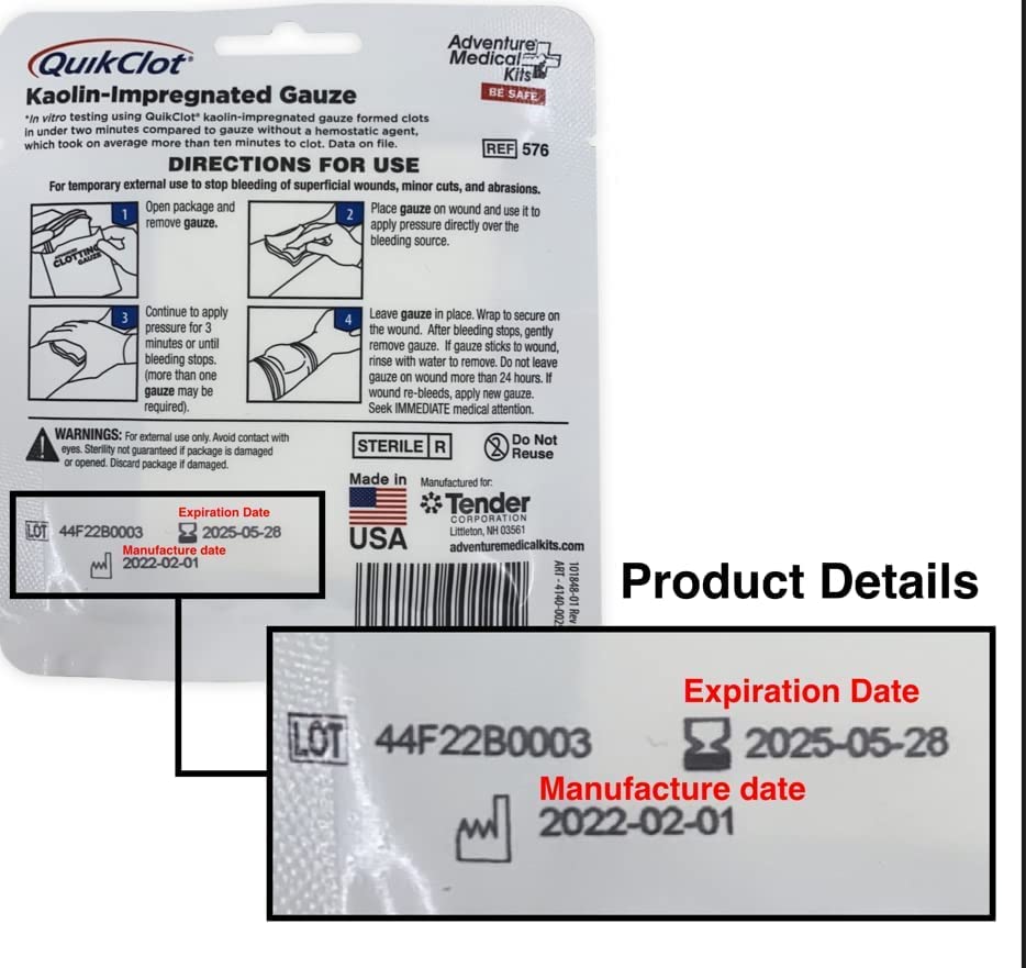 QuikClot Advanced Clotting Gauze - 3 x 24 in