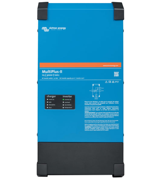 Victron Energy MultiPlus-II 2X 120V, 3000VA 12-Volt Pure Sine Wave Inverter and 120 amp Battery Charger