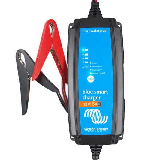 Victron Energy Blue Smart IP65 12-Volt 5 amp Battery Charger with NEMA 1-15 Plug (Bluetooth)
