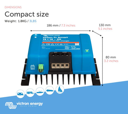 Victron Energy Orion-Tr Smart 12/12-Volt 30 amp 360-Watt DC-DC Charger Isolated (Bluetooth)