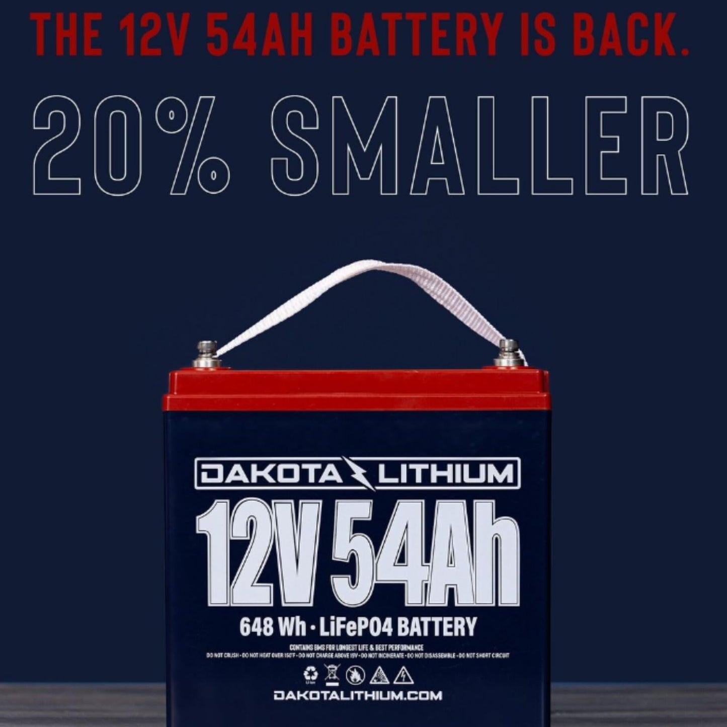 Dakota Lithium – 12V 54Ah LiFePO4 Deep Cycle Battery – 11 Year USA Warranty 2000+ Cycles – For Trolling Motors, Fish Finders, Ice Fishing, Marine, and More – Charger Included