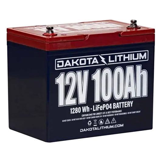 Dakota Lithium – 12V 100Ah LiFePO4 Deep Cycle Battery – 11 Year USA Warranty 2000+ Cycles – Built in BMS, For Ice Fishing, Trolling Motors, Fish Finders, Marine, and More