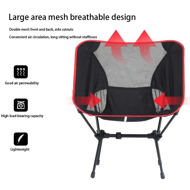 Chaise de camping - Confortable, pliable, installation facile et ultralégère 1,8 lb