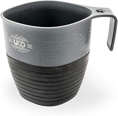 Tasse pliable en plastique UCO pour le camping, la randonnée et la randonnée, 12 onces