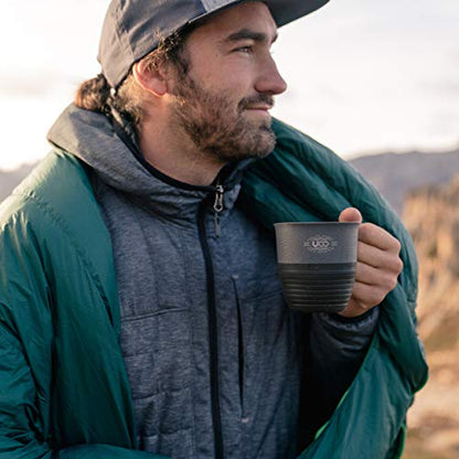 Tasse pliable en plastique UCO pour le camping, la randonnée et la randonnée, 12 onces