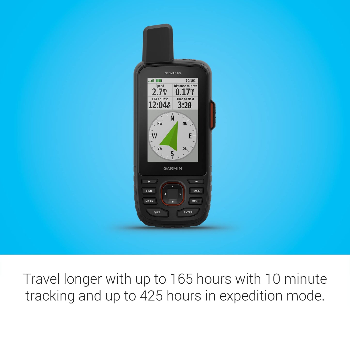 GPS portable Garmin GPSMAP® 67i robuste avec technologie satellite inReach®, messagerie bidirectionnelle, SOS interactif, cartographie